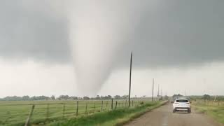 Possible Tornado Swirls Near Road in Northern Texas [upl. by Auliffe]