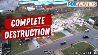 Drone Video Shows Clarksville TN Decimated After EF3 Tornado [upl. by Lorenza46]