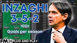 REALISTIC Simone Inzaghi 352 Tactic for FM24  PLUG AND PLAY [upl. by Llyrat]