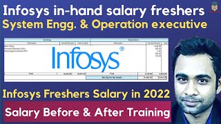 Infosys inhand salary for freshers in 2022  Infosys salary slip  SE amp OE Role [upl. by Cly]