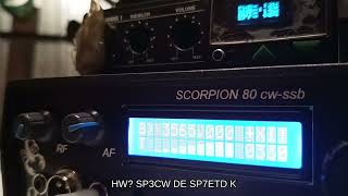 TRX Scorpion  example CW QSO [upl. by Melton]