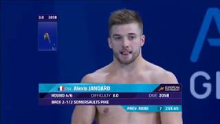 3m SPRINGBOARD MENS  Dive 4  FINAL  European Championships  9th August 2018 [upl. by Etnoed]