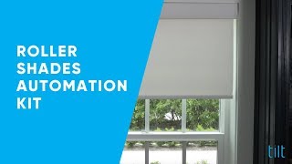 Automated Roller Shades Installation  tilt Automation Kit [upl. by Mahau]