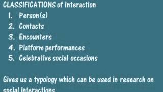 Goffman and the Interaction Order [upl. by Weiner]