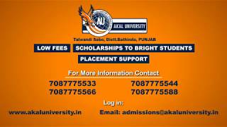 ADMISSIONS OPEN ¦ AKAL UNIVERSITY TALWANDI SABO  Bathinda [upl. by Faline]