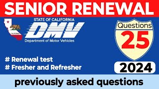 California DMV written test for senior and Refresher pass your DMvdmv usa [upl. by Enyrehtak26]