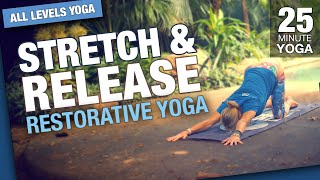 Stretch amp Release Yoga Class 25 Min  Five Parks Yoga [upl. by Chancelor]