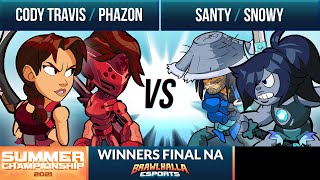 Cody Travis amp Phazon vs Santy amp Snowy  Winners Final  Summer Championship 2021  NA 2v2 [upl. by Shurlocke775]