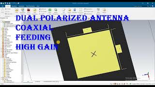 Coaxial Fed Dual polarized Patch Antenna pair of SIRs cross polarization below 18 dB in cst [upl. by O'Doneven]