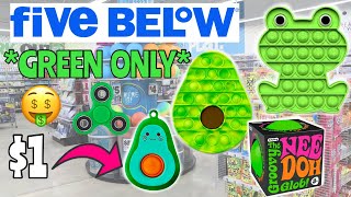 GREEN ONLY FIDGET SHOPPING CHALLENGE MUST SEE NO BUDGET 💚🐸🍀 [upl. by Georglana]