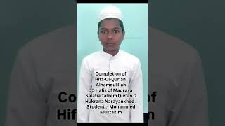 Completion of HifzUlQuran Alhamdulillah 55 Hafiz of Madrasa Salafia Taleem Quran Narayanakhed [upl. by Euqor986]