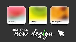 New Design  CSS Curve Outside Card UI Design with Hover Effect [upl. by Nylidnarb]