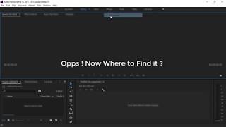 Accidentally Closed Panel in Adobe Premier Pro  Solution [upl. by Geraldina720]