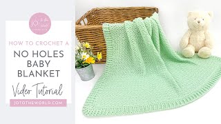 Charming No Holes Crochet Baby Blanket  Square Baby Blanket Crochet Pattern Without Large Holes [upl. by Pride500]