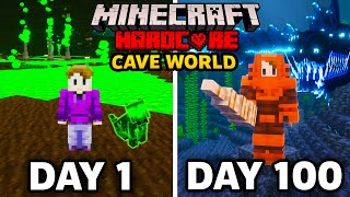 I Survived 100 Days in a CAVE ONLY WORLD in Minecraft Hardcore [upl. by Seale592]