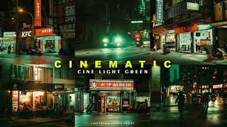 Cinematic Cine Light Green  Free Lightroom Mobile Presets  Cinematic Night Preset  Night Preset [upl. by Janine257]