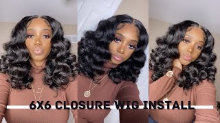 6x6 CLOSURE WIG INSTALL ft Tinashe Hair  JERIANNA JENAE [upl. by Hoj215]