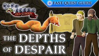 The Depths Of Despair Quest  OSRS Quality Quick Guide 2024 [upl. by Troxell]