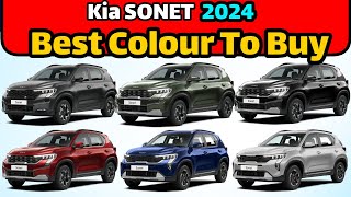 Kia Sonet Color Options and Varients 2024  Kia Sonet Best Colour to Buy kiasonet [upl. by Leerzej113]