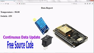 ESP8266 Web server Continuous data update using ajax with DHT11 sensor [upl. by Eedoj]