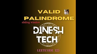 valid palindrome in java tamil Leetcode 125 [upl. by Debbee]