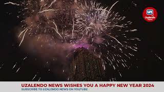 UAP Old Mutual Tower Fireworks Usher In 2024 In Nairobi  FULL VIDEO [upl. by Mahalia]