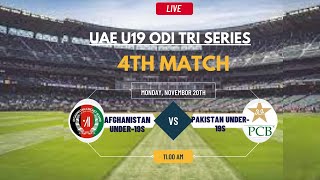 Afghanistan Under19s Vs Pakistan Under19s UAE U19 OD Tri Series Live Score Streaming amp Updates [upl. by Lahsiv]