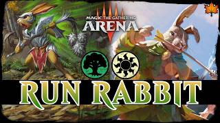 RABBIT WARRIORS  MTG Arena  Selesnya Rabbit Aggro Stompy BLOOMBURROW Preivew Standard Deck [upl. by Terrene148]