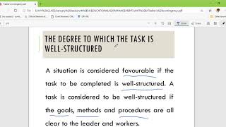 Fiedlers Contingency Theory of Leadership [upl. by Decato876]