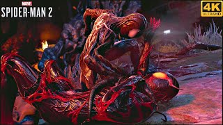 Absolute Carnage Miles vs Symbiote Peter  Marvels SpiderMan 2 4K 60FPS [upl. by Soinski]