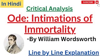 Ode Intimations of Immortality by William Wordsworth Summary and Analysis [upl. by Anoy]