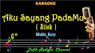 Aku Sayang Padamu Karaoke Atiek Nada Pria Cowok Male key G [upl. by Gratt71]