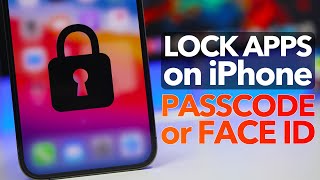 LOCK iPhone Apps with PASSCODE or FACE ID on iOS 14 [upl. by Schaab947]