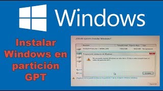 Instalar Windows 10 en partición GPT Sin perder información 2019 [upl. by Oidivo588]