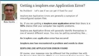 IexploreExe Application Error Fix [upl. by Cathrin354]