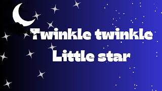 twinkle twinkle little star how i wonder what you are rhymes for kindergarten in English [upl. by Leicester]