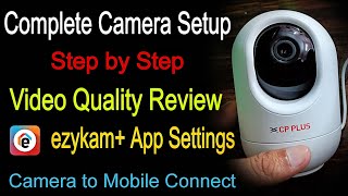 CP Plus WiFi CCTV Security Camera Setup 360° E24A How to Connect with WiFi Video Quality  Hindi [upl. by Heigho654]