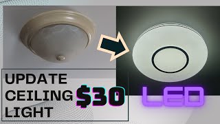 How to replace Ceiling Light with Modern LED Fixture [upl. by Havelock]