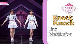 Produce 48 Knock Knock  Line Distribution [upl. by Yelssew129]