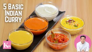 5 Veg Gravy Recipe  Basic Indian Curry Recipes  Kunal Kapur वेज ग्रेवी रेस्टौरंट जैसा All Purpose [upl. by Lasala505]