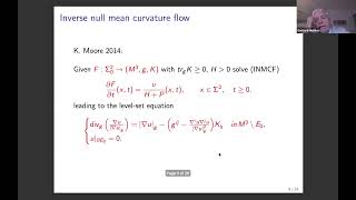 Gerhard Huisken  Spacetime versions of inverse mean curvature flow [upl. by Encrata]