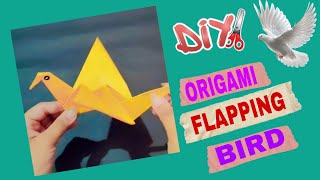 Origami Flapping Bird  Paper Bird  How To Make An Origami Flapping Bird  Moving Bird  Bird Diy [upl. by Atirihs159]