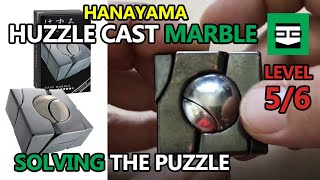 How to solve Hanayama CAST MARBLE Fast solution disassemble and assemble Huzzle puzzle LEVEL 56 [upl. by Mcgray]