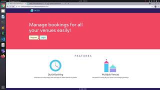 Venue booking application demo [upl. by Nnylecyoj]