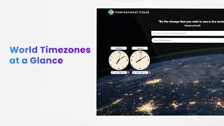 Transform your Chrome tab into a global timetelling masterpiece with International Clock [upl. by Mcroberts904]