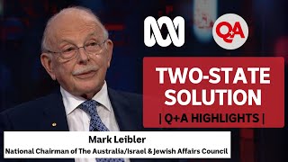 TwoState Solution  QA  ABC News [upl. by Esdnyl]