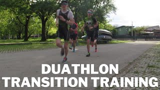 Duathlon transition training  Triathlon club Swibir 🏃‍♂️🚴🏃‍♂️ [upl. by Alliber]