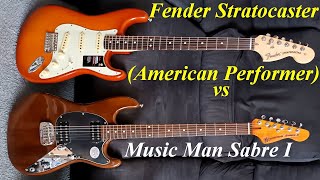 FENDER STRATOCASTER American Performer vs MUSIC MAN Sabre I [upl. by Chapin781]