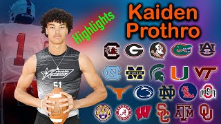 Kaiden Prothro Highlights  5 Star TE [upl. by Marrilee714]