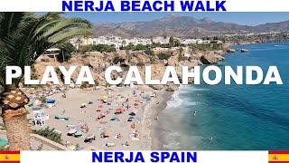 NERJA SPAIN BEACH WALK  BEAUTIFUL PLAYA CALAHONDA [upl. by Judenberg291]